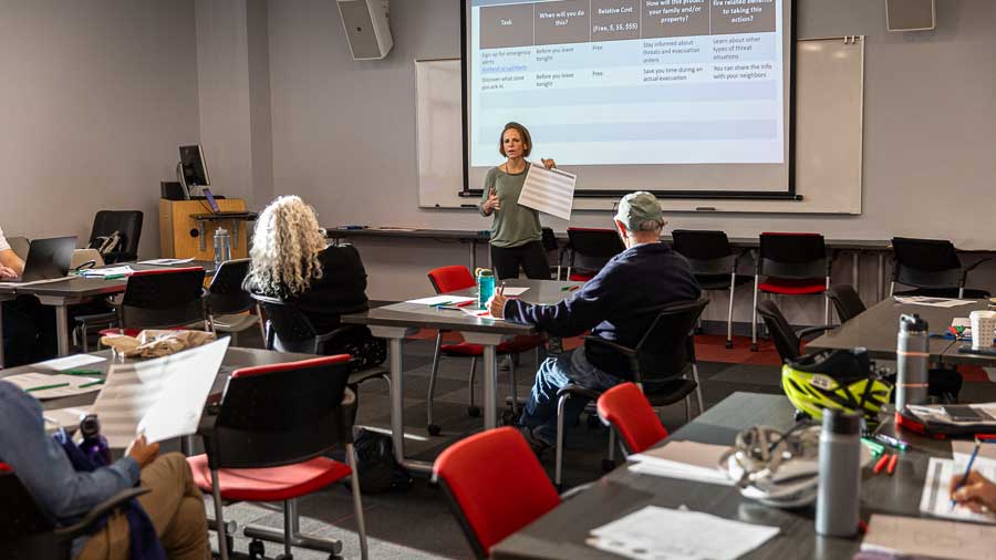 The workshop ended with participants creating a list of tasks to help make their homes more fire resistant