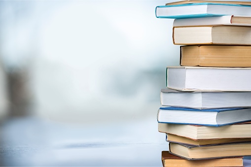 Books stacked on top of each other