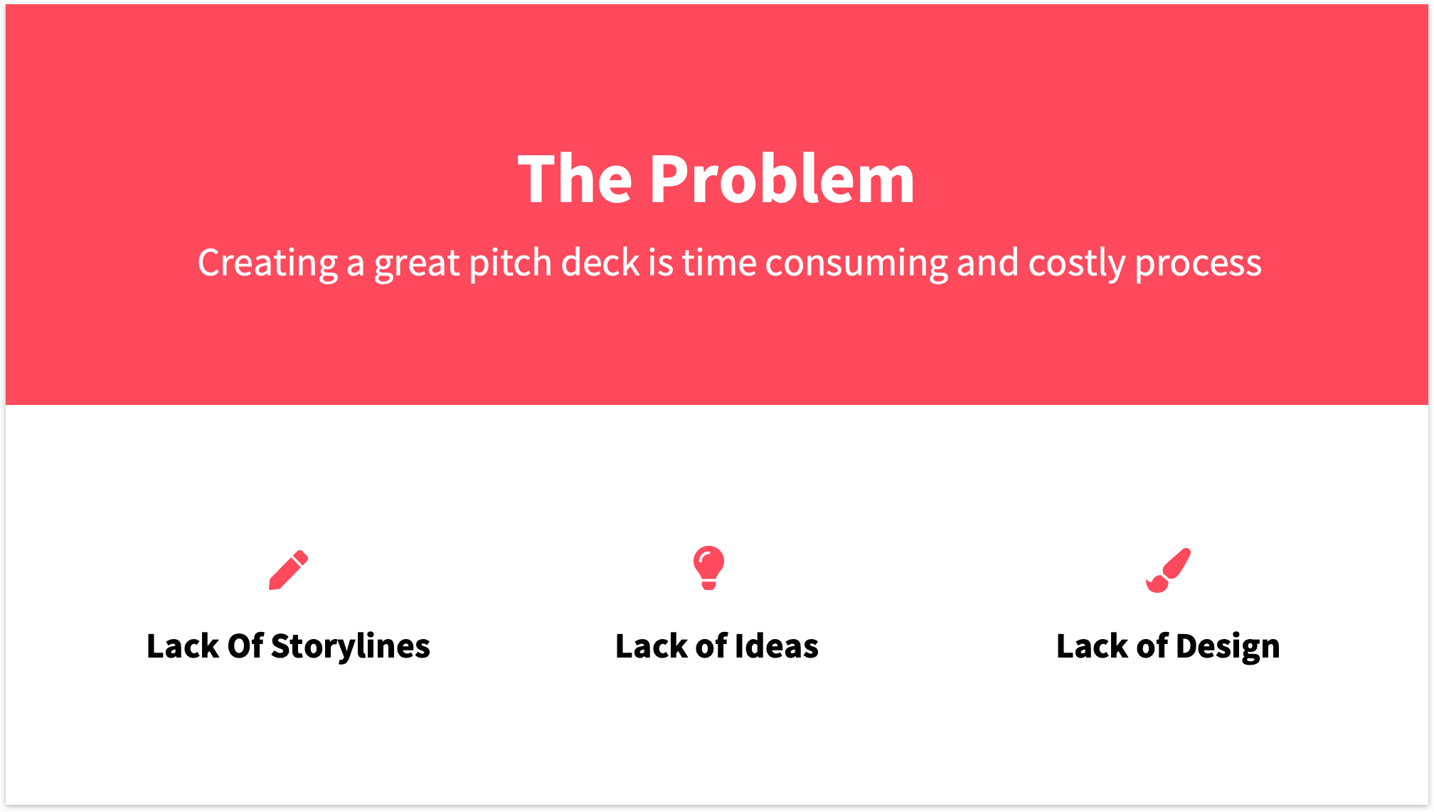 Image result for problem slide pitch deck