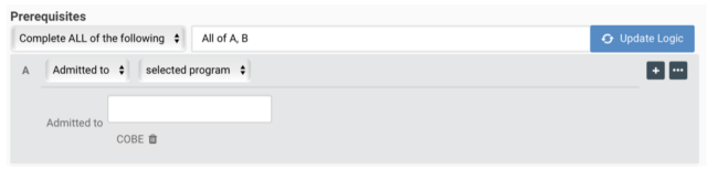 screenshot of course search bar