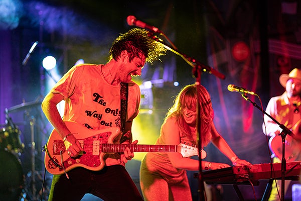 Musicians performing at Treefort