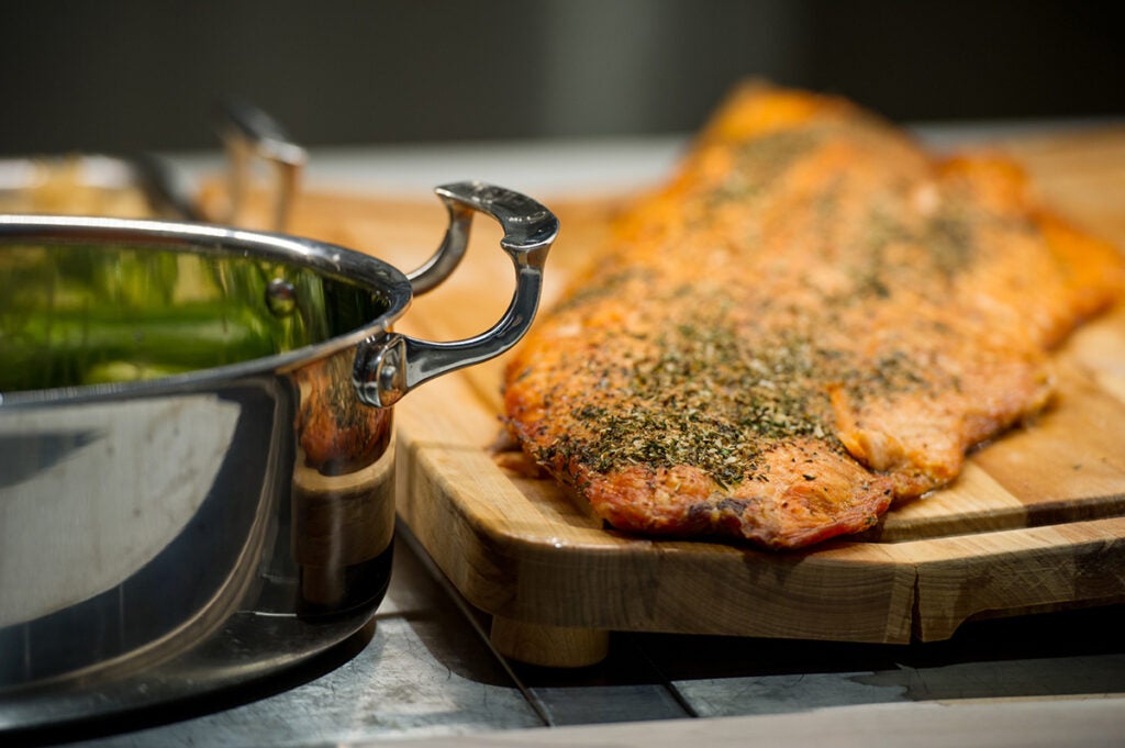 Marinated chicken at Boise State Dining