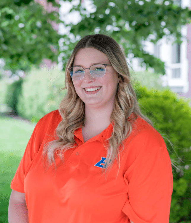 Colby poses as an Orientation Leader