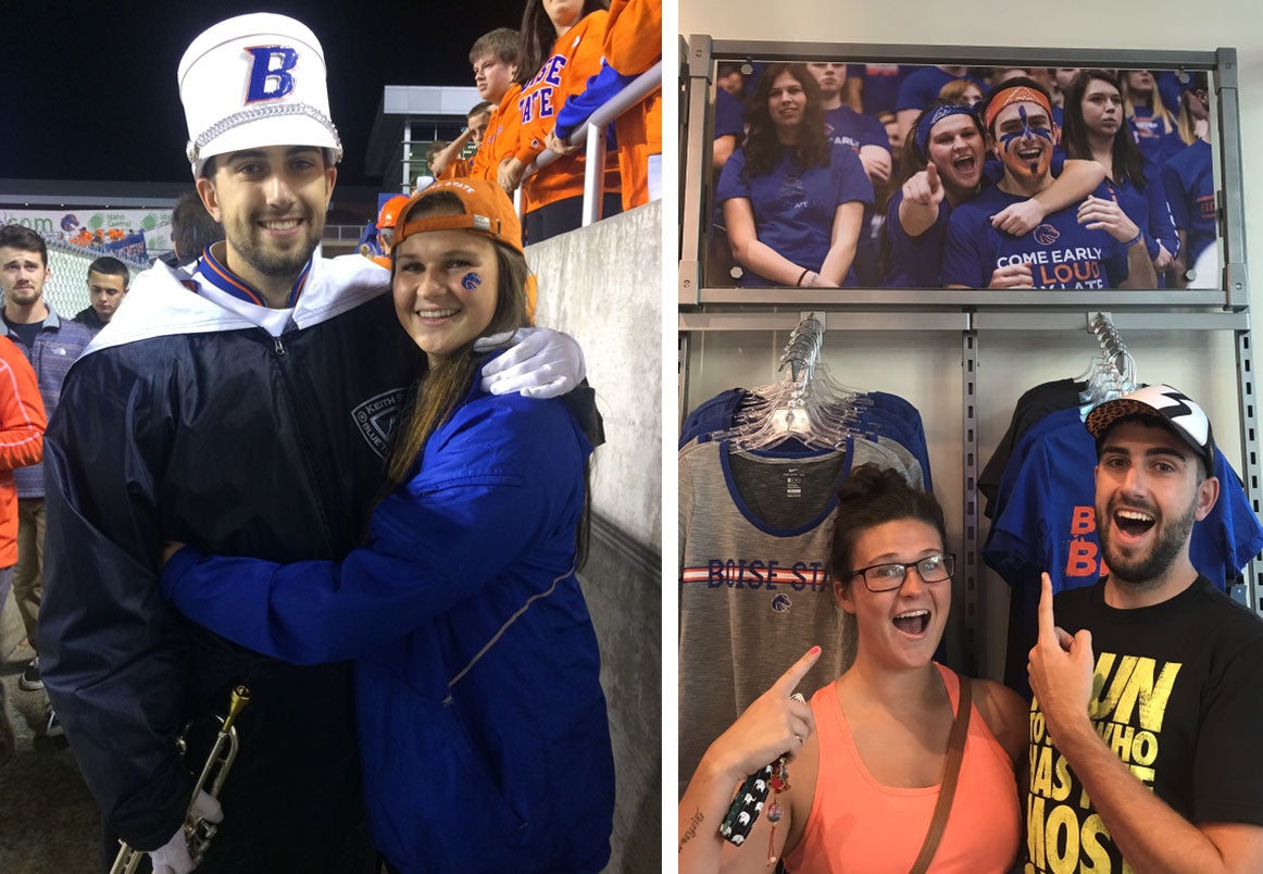 Andie Hill & Andrew Stone in college and now