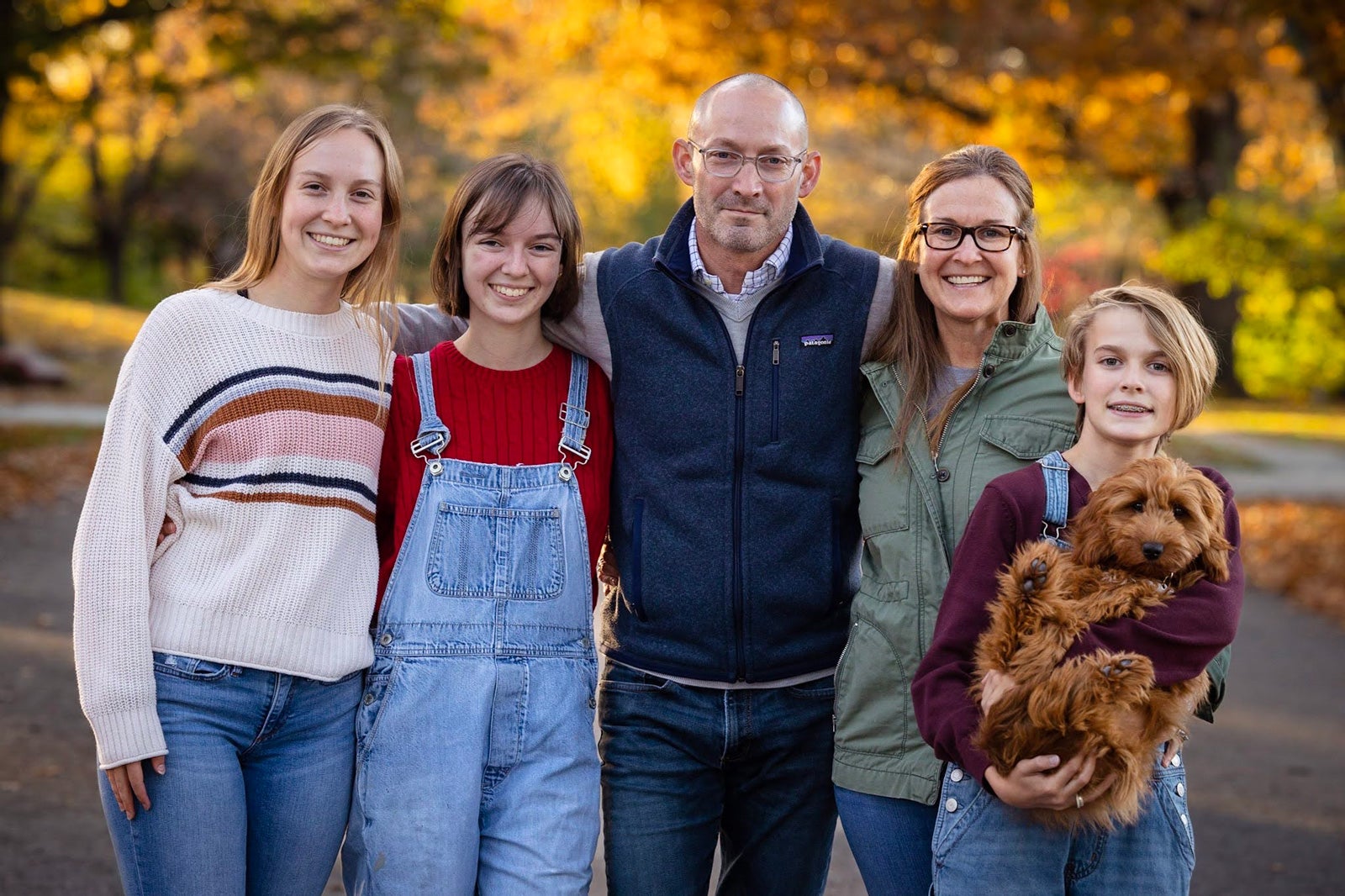 David with his family