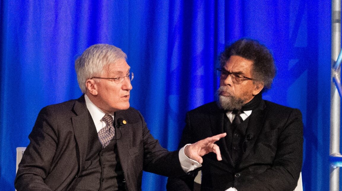 Cornel West and Robert George in discussion