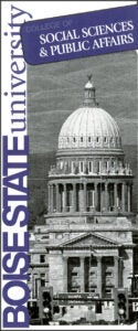 brochure for School of Social Science and Public Affairs