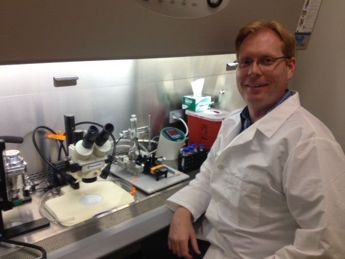Dr. Morrison in the lab