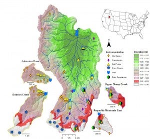 Map of Reynold's Creek