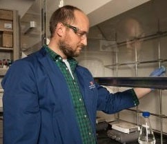 Matthew Turner in the lab