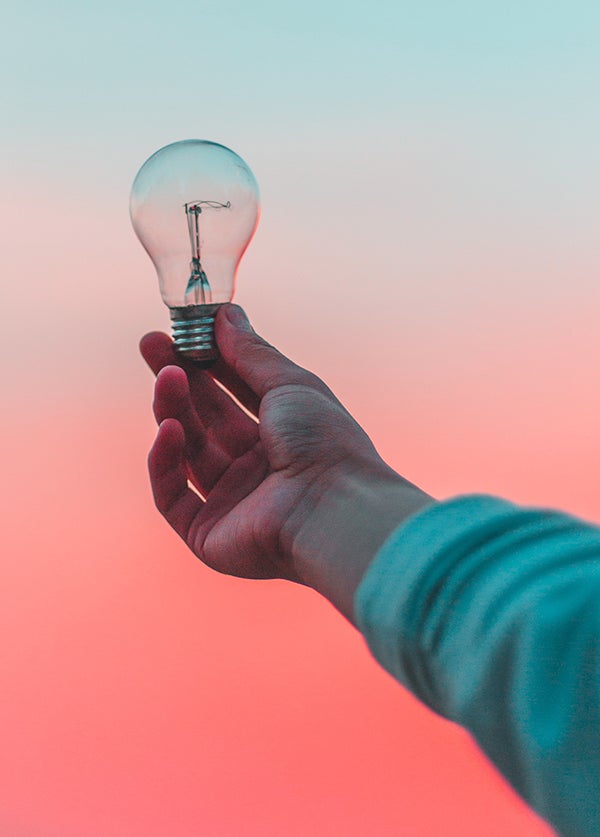 pink light bulb