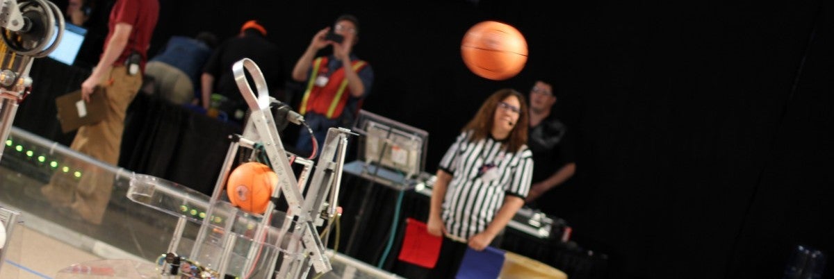 Basketball in air