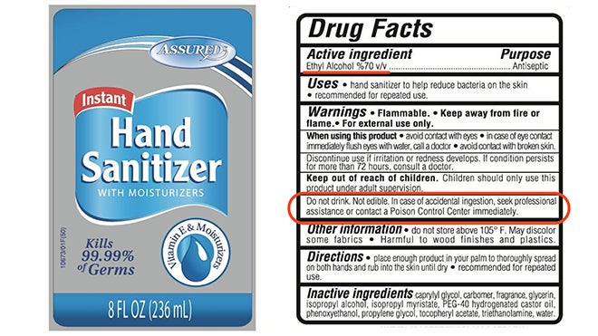 graphic with hand sanitizer images