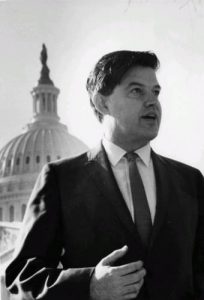 Portrait of frank church in front of capital