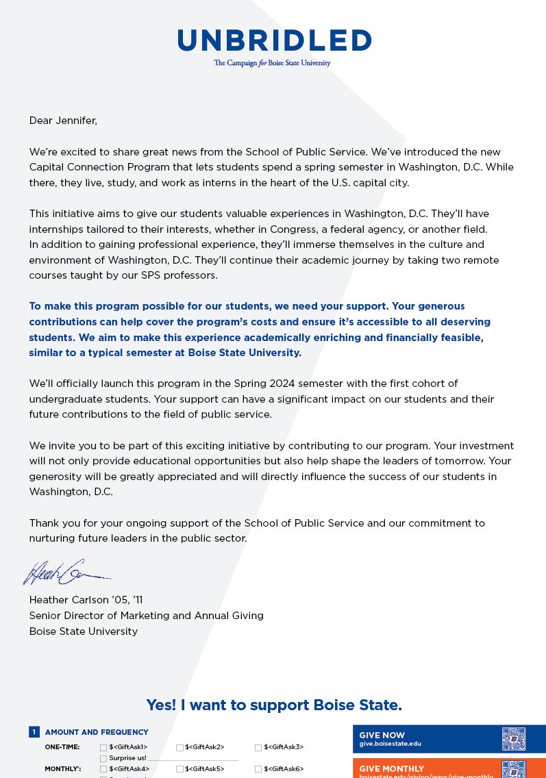 Example of Unbridled an appeal letter showing the Breakthrough B as a background element used within the full page