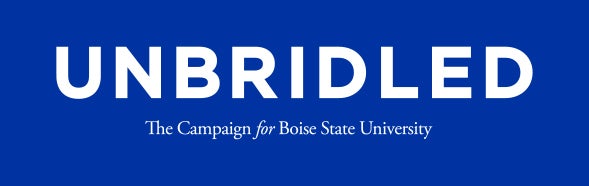 Unbridled logo blue background