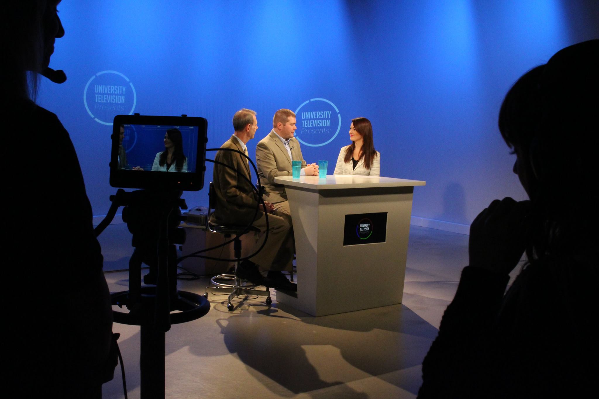 operator and floor director waiting to record show, photo