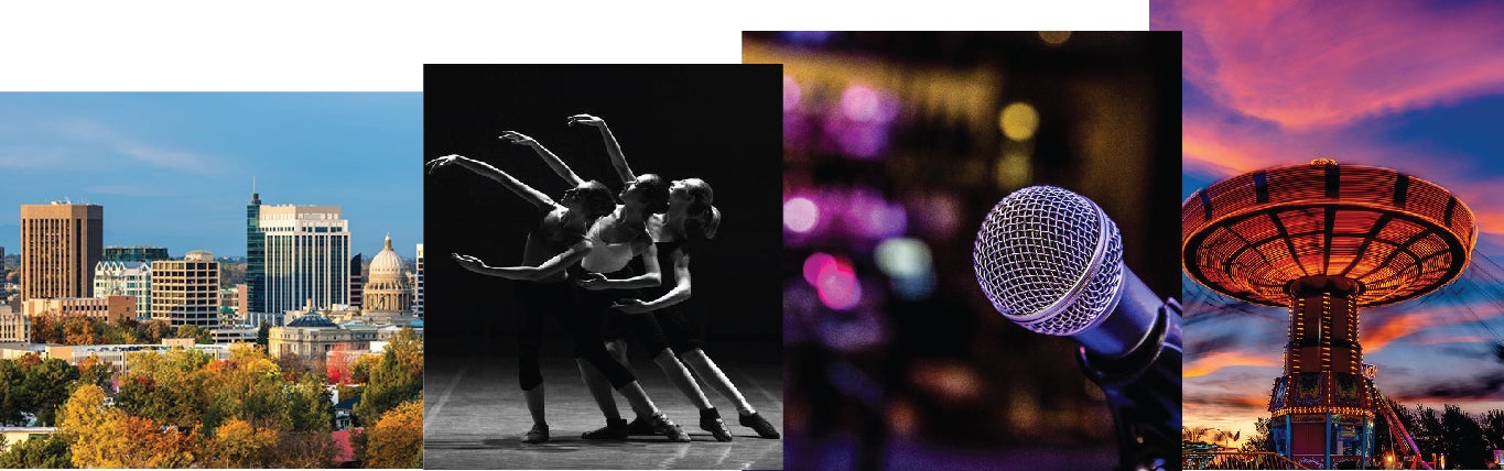 Downtown Boise, ballet Idaho, microphone, fair rides