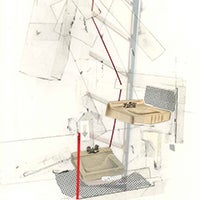 Artwork of a sink split into multiple dimensions 