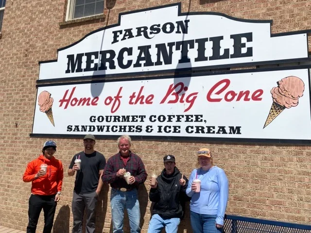 Ice cream break at Farson Mercantile