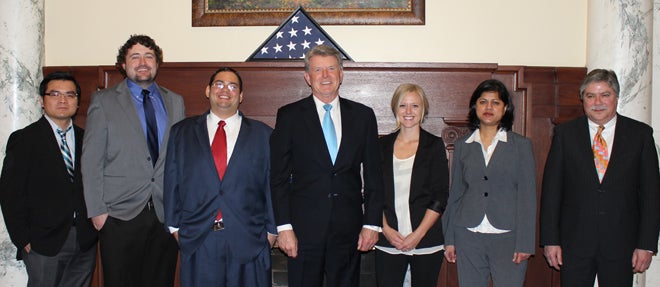Boise State MBA Students with Idaho Governor