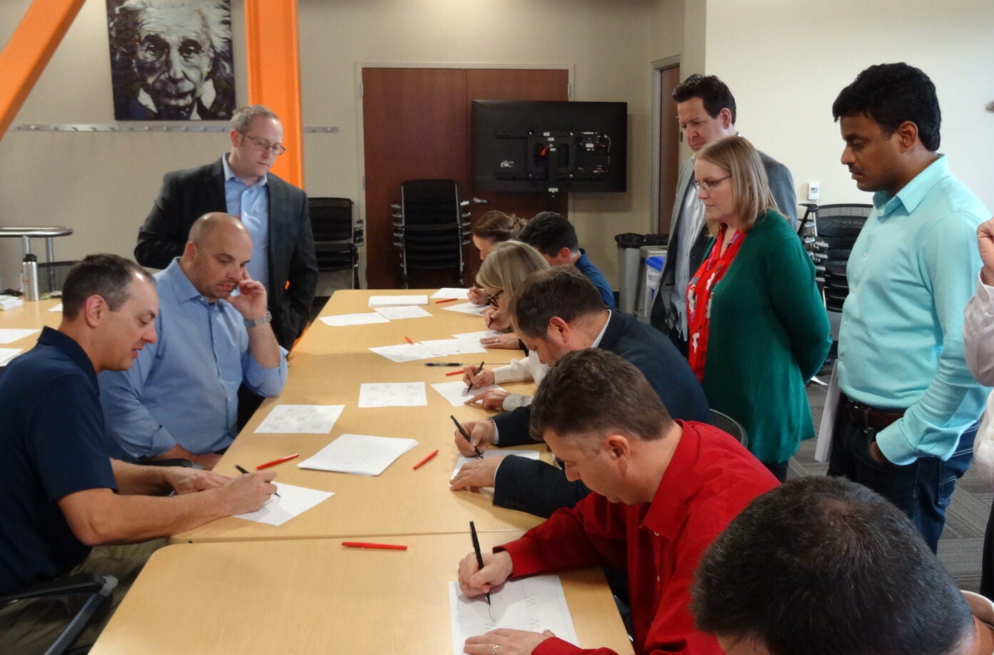 Executive MBA students workshop together