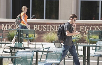 Students on campus