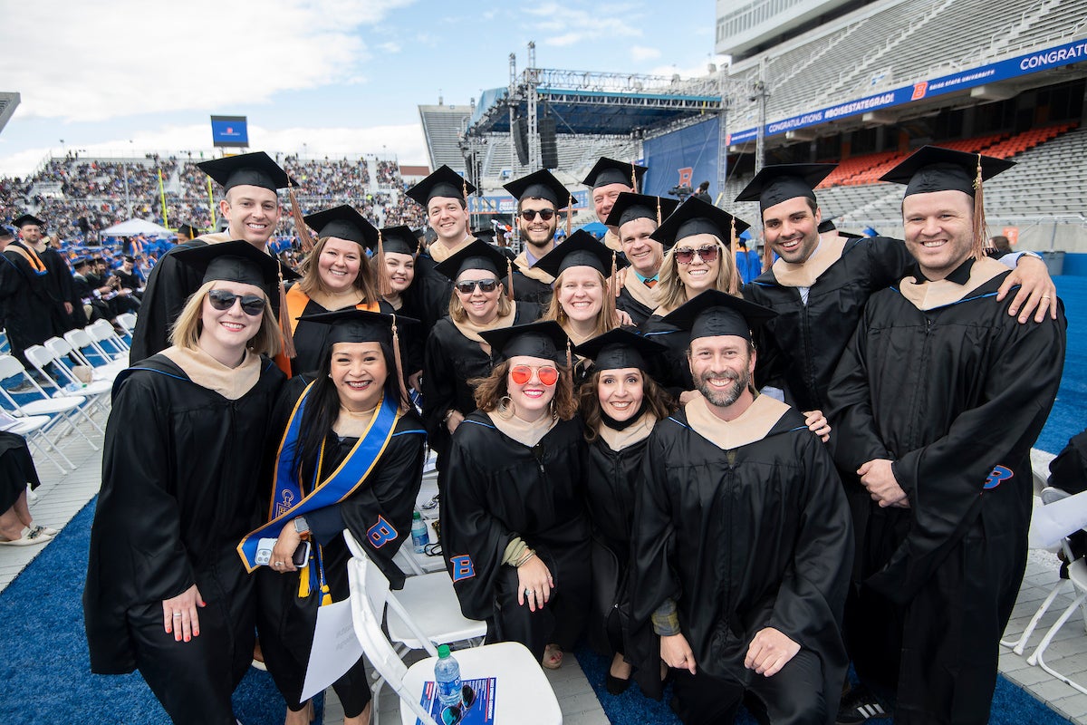 MBA students at graduation