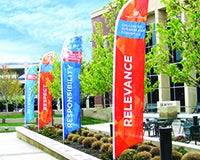 flags that say relevance, responsibility, respect