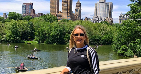 Tara in Central Park in New York City.
