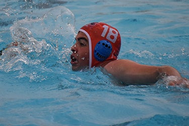 Nate Barker playing water polo
