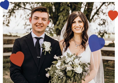 drew and kaitlyn at their wedding