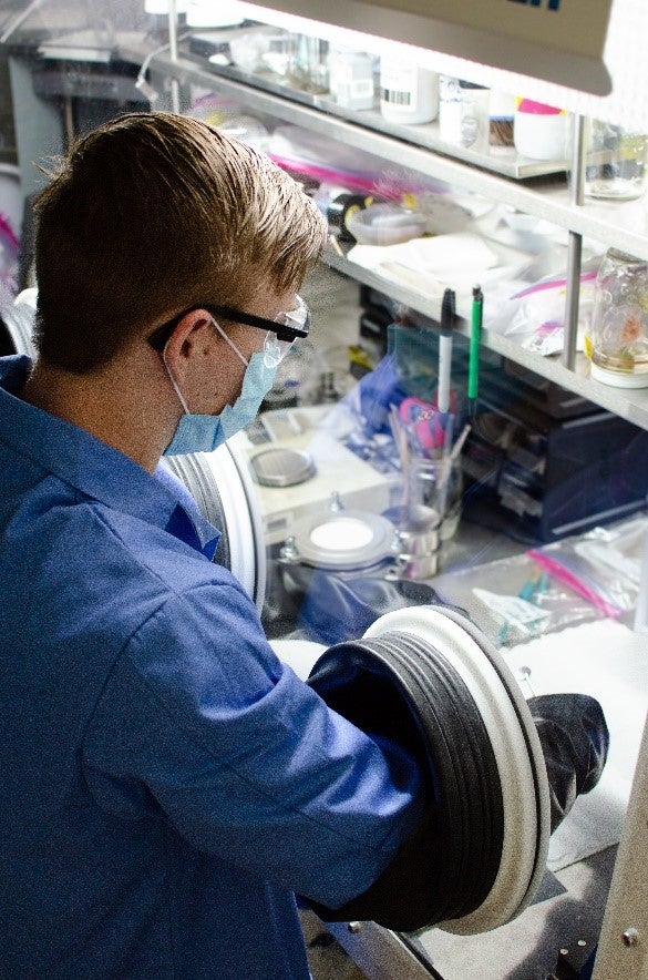 Cayden Doyle in research lab