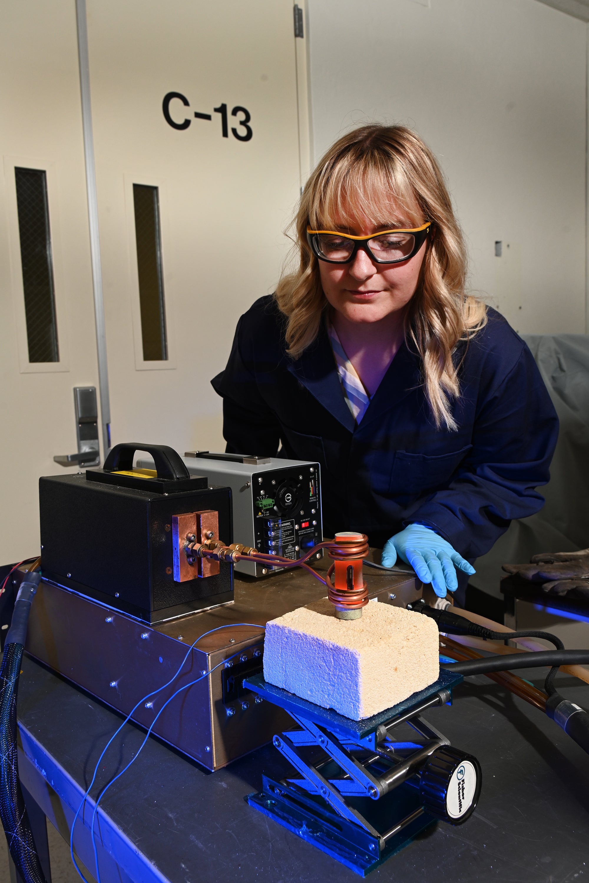 Kaelee Novich with equipment