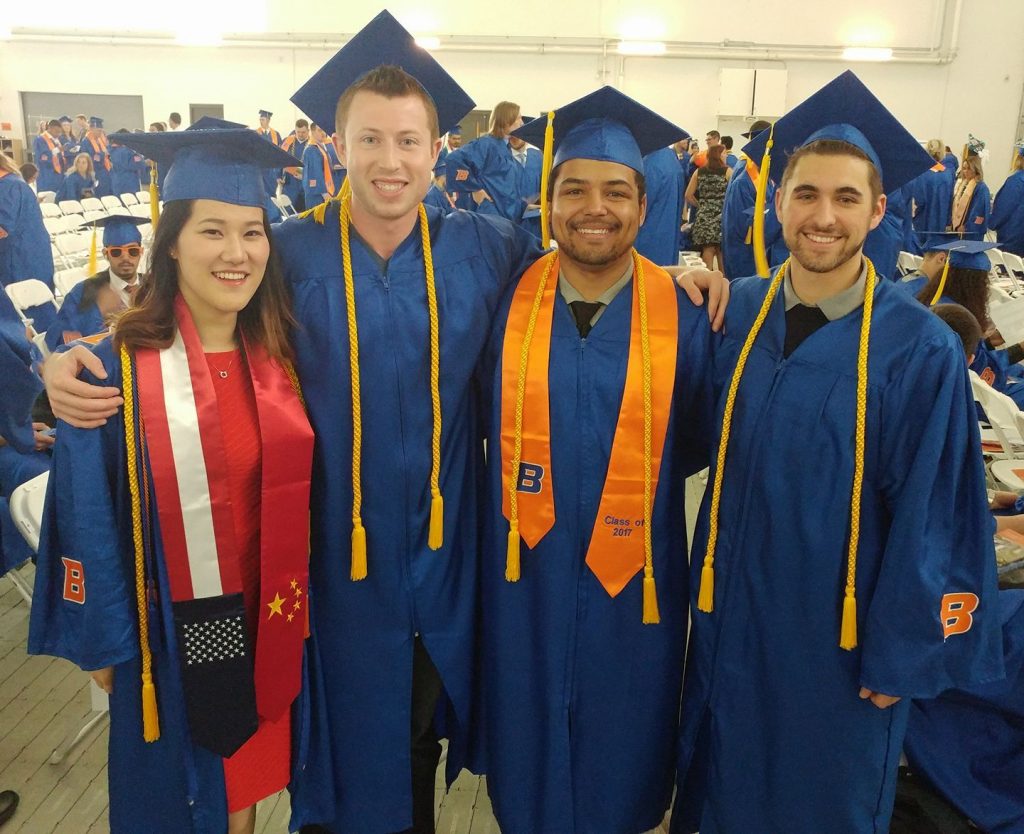 Spring 2017 Commencement CS Graduates (left to right) Jiahang Li, Jake Rodden, and Marc Garland