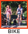 bike - woman and man riding bikes