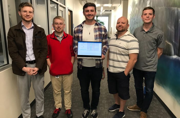 five computer science students group photo