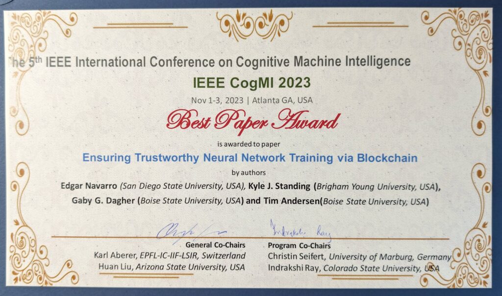Best paper award
