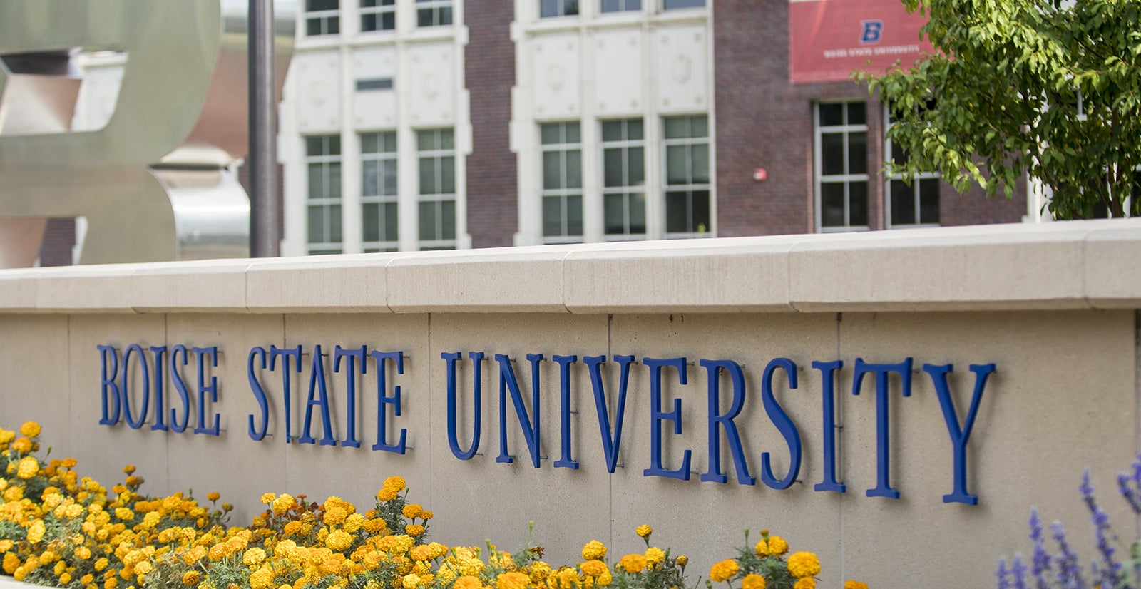 Boise State University sign on campus