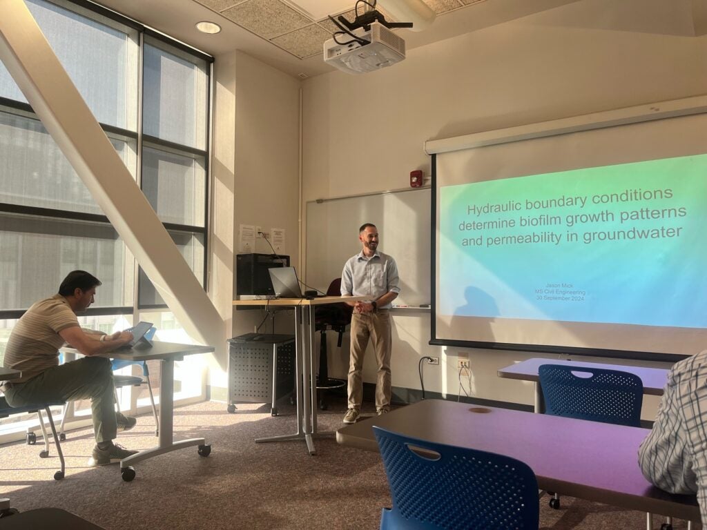 Jason giving a presentation. 
