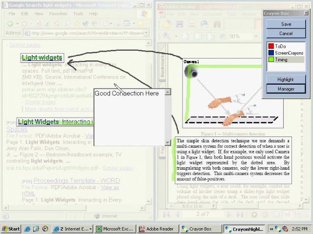 screenshot of software
