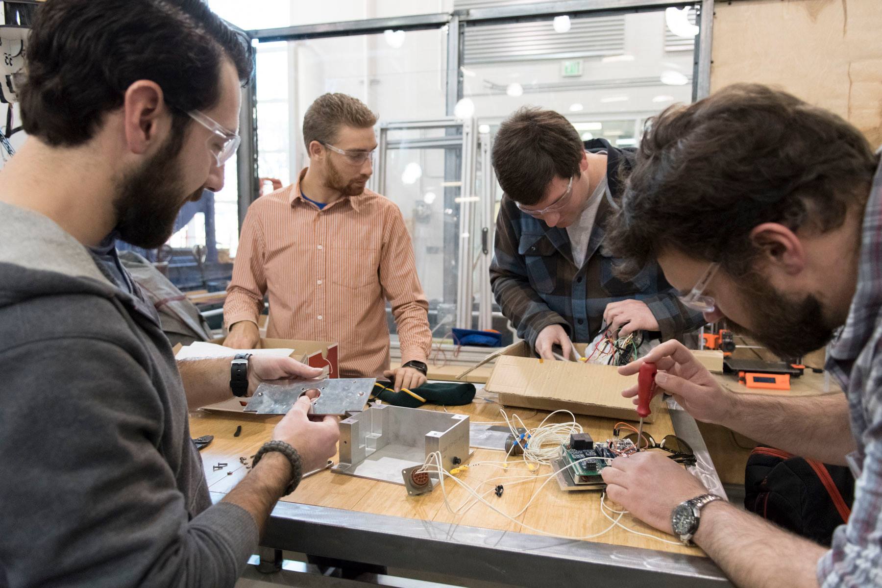 Students working in the Innovation Studio