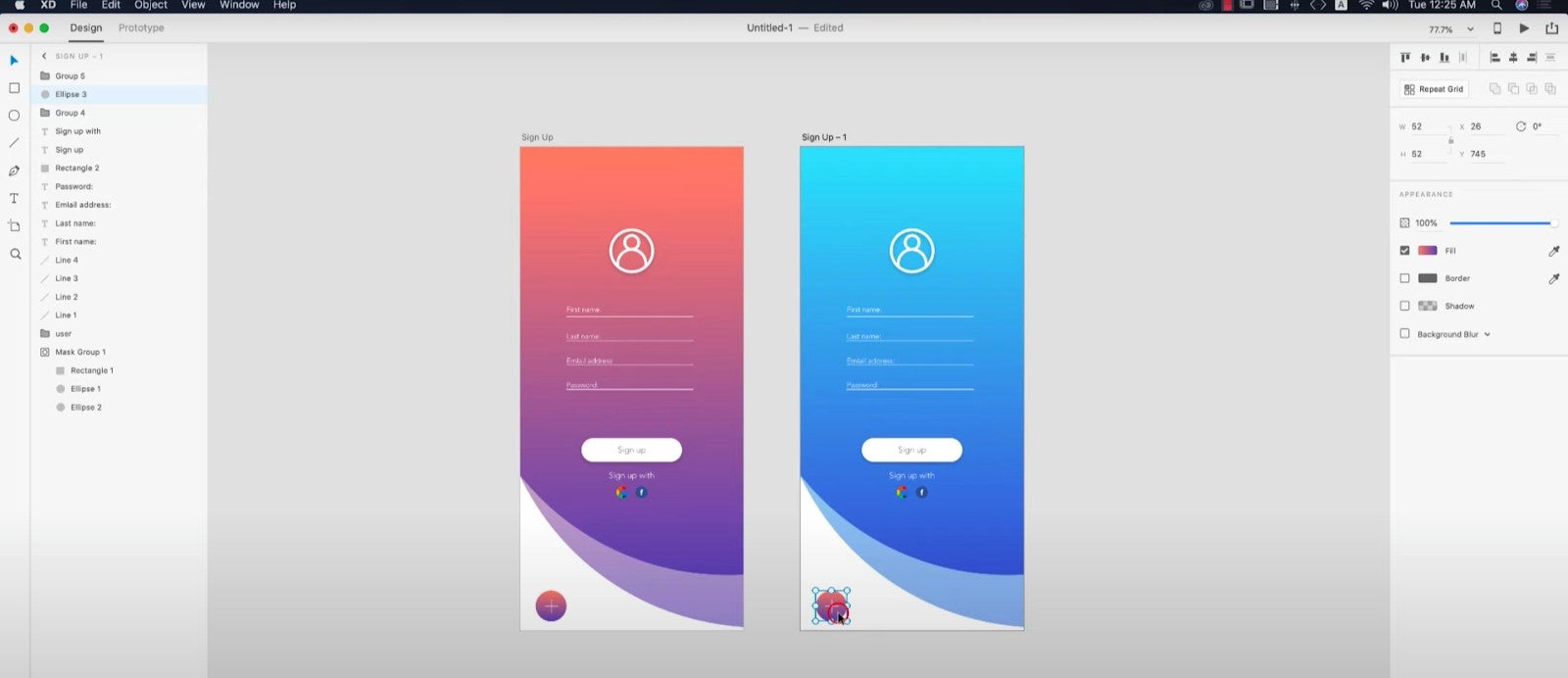 layout of potential portal designs