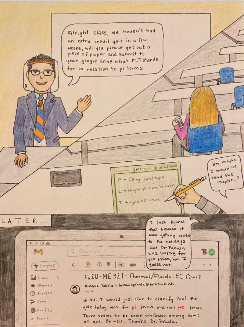 cartoon drawn by an engineering student