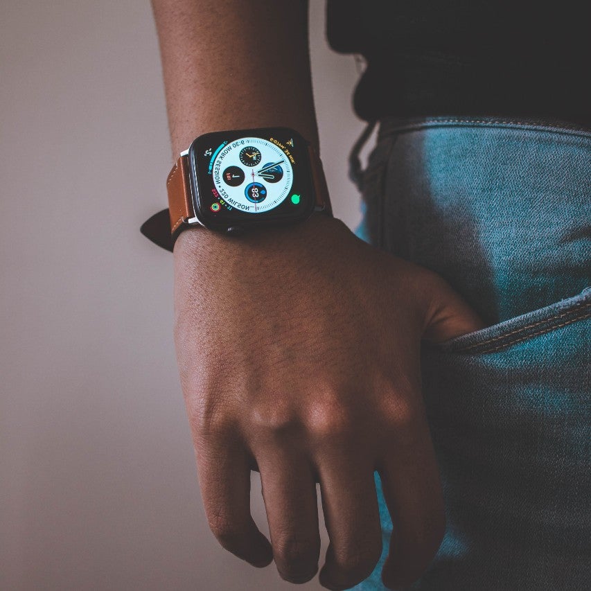 a smart watch on a man's wrist