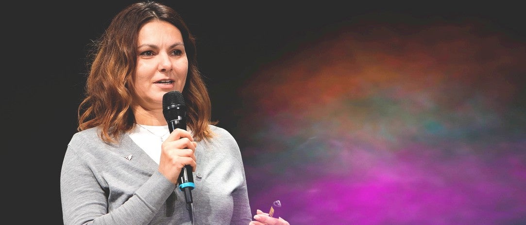 female speaker