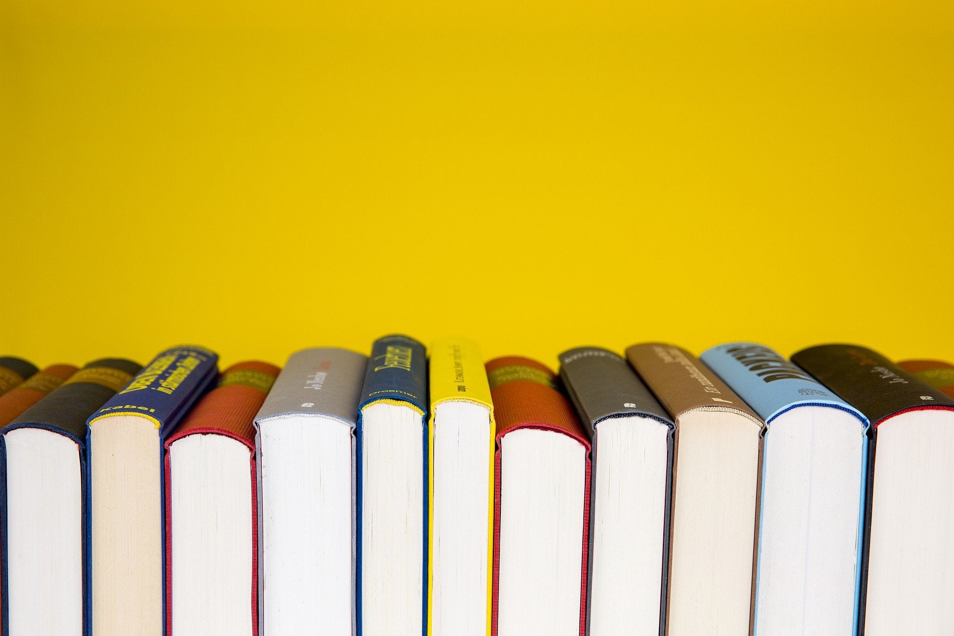 a row of books
