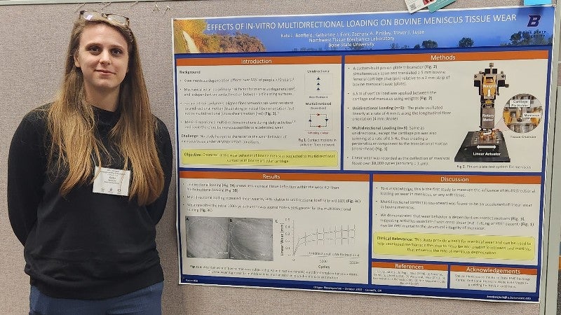 Kate Benfield with poster at OBS 2022