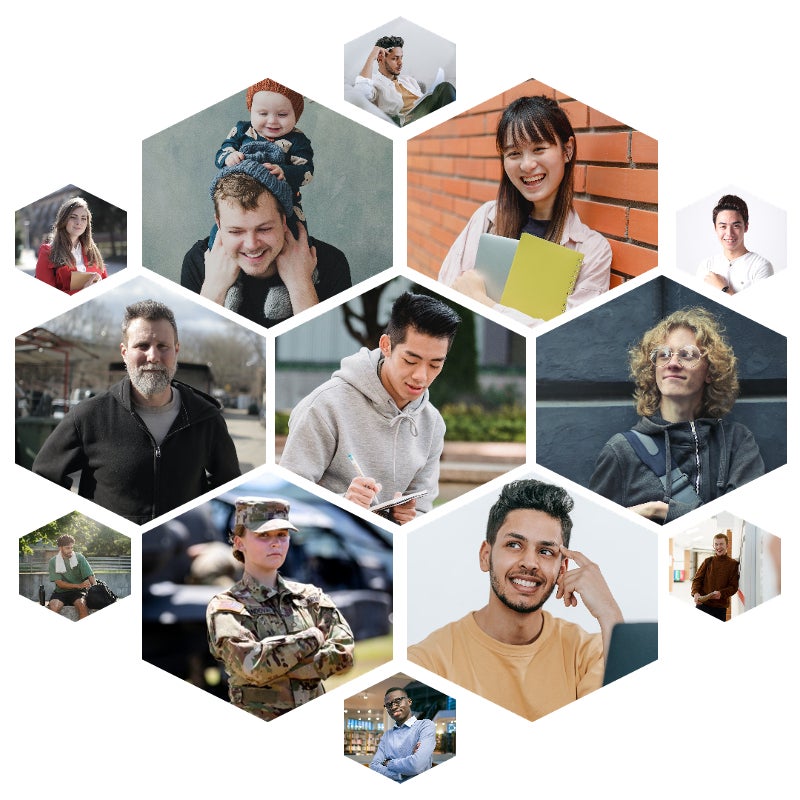 collage of diverse student faces