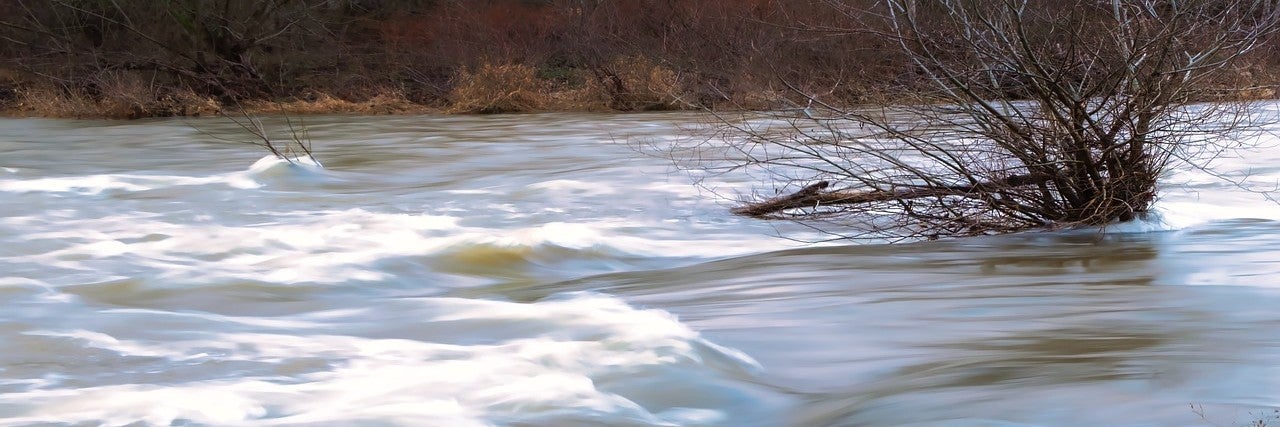 a rushing river